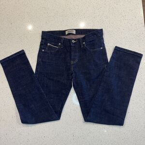 Naked and Famous Jeans Mens 30 Indigo Selvedge denim Super Skinny Guy button fly